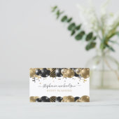 Party Planer Black Gold Ballon Visitenkarte (Stehend Vorderseite)