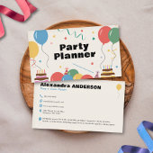 Party Planer Business Card Visitenkarte