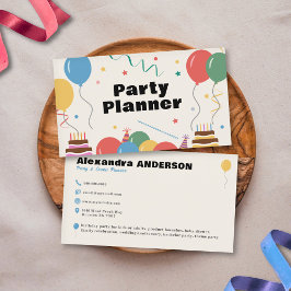 Party Planer Business Card Visitenkarte