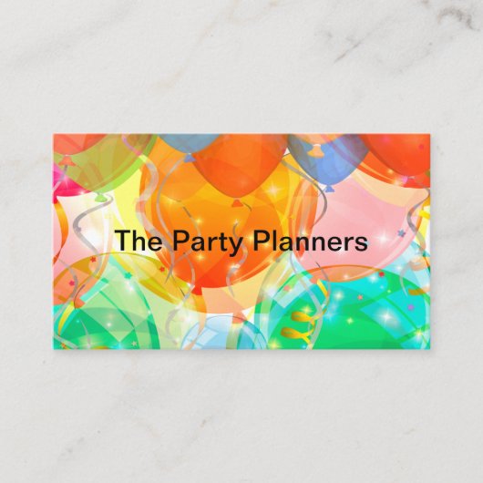 Party Planer Business Cards Visitenkarte (Vorderseite)
