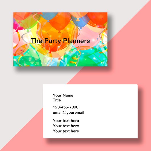 Party Planer Business Cards Visitenkarte