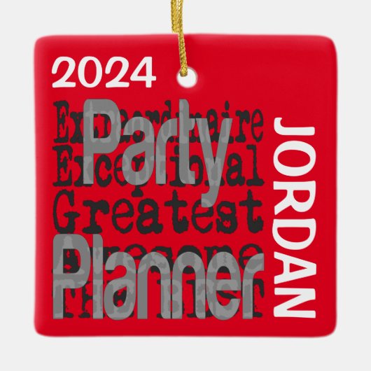 Party Planer Extraordinaire CUSTOM Keramikornament (Vorderseite)