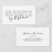 Party-Planer für moderne Veranstaltungen Visitenkarte (Vorne/Hinten)