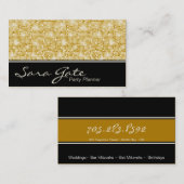 Party-Planer-Geschäfts-Karte - nobler GoldGlitzer Visitenkarte (Vorne/Hinten)