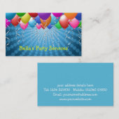 Party-Planer-Geschäfts-Karte Visitenkarte (Vorne/Hinten)