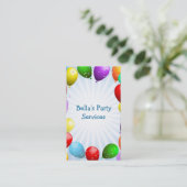 Party-Planer-Geschäfts-Karte Visitenkarte (Stehend Vorderseite)