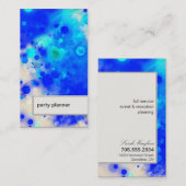 Party-Planer-Geschäfts-Karten-abstrakte Punkte u. Visitenkarte (Vorne/Hinten)