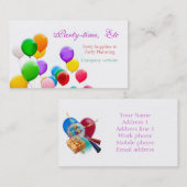 PARTY-PLANER-GESCHÄFTS-KARTEN-SCHABLONE VISITENKARTE (Vorne/Hinten)