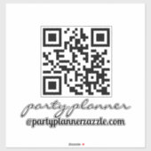 Party-Planer jedes QR-Code-Fahrzeug Aufkleber (Blatt)