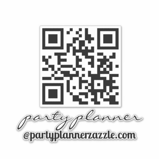 Party-Planer jedes QR-Code-Fahrzeug Aufkleber (Vorderseite)