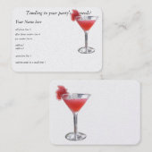 Party-Planer-Pearlized Weiß Visitenkarte (Vorne/Hinten)