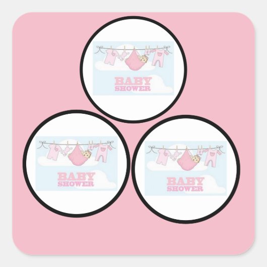 PARTY-PLANER QUADRATISCHER AUFKLEBER (Vorderseite)