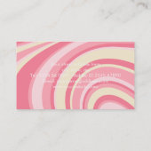 Party Planer Retro Groovy Wellen Disco Ball Rosa Visitenkarte (Rückseite)