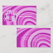 Party Planer Retro Groovy Wine Disco Lila Visitenkarte (Vorne/Hinten)
