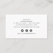 Party-Planer/sonstige Visitenkarte (Rückseite)