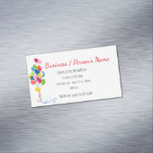 Party Planer Spaß farbenfrohe Ballons Custom Busin Magnetische Visitenkarte (Beispiel)