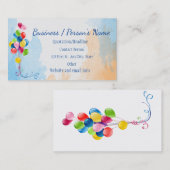 Party Planer Spaß farbenfrohe Ballons Custom Busin Visitenkarte (Vorne/Hinten)