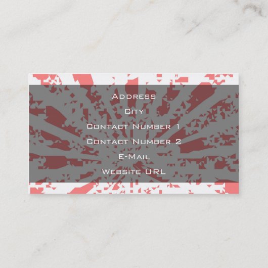 Party Planer Visitenkarte (Rückseite)