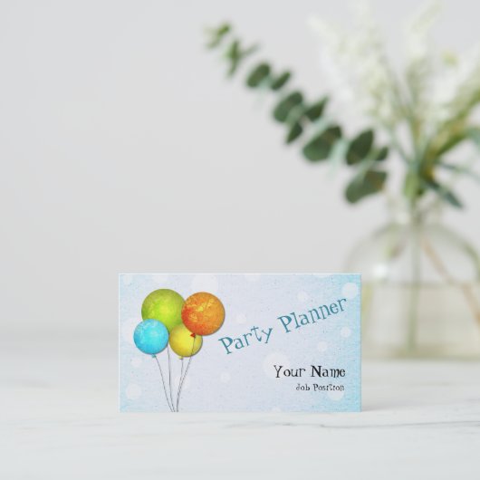 Party Planer Visitenkarte (Stehend Vorderseite)
