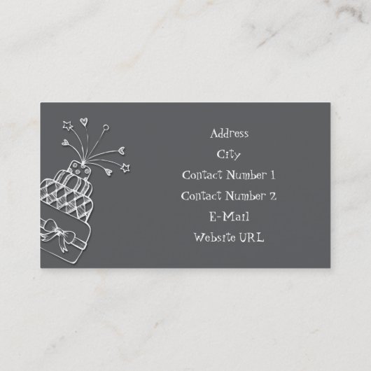 Party Planer Visitenkarte (Rückseite)