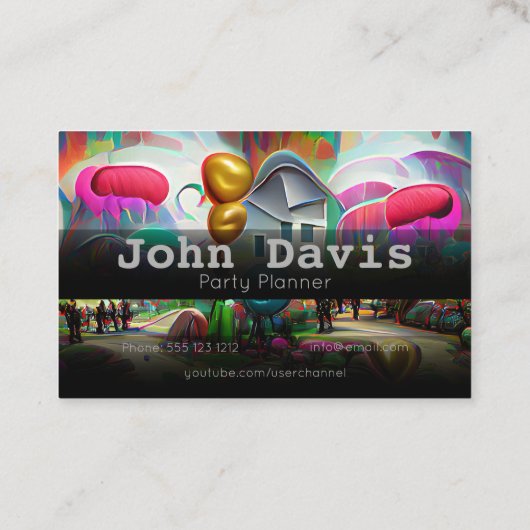 Party-Planer-Visitenkarte Visitenkarte (Rückseite)