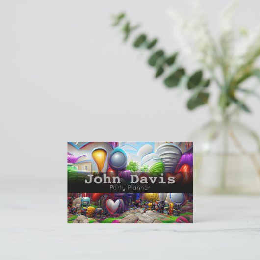 Party-Planer-Visitenkarte Visitenkarte (Stehend Vorderseite)