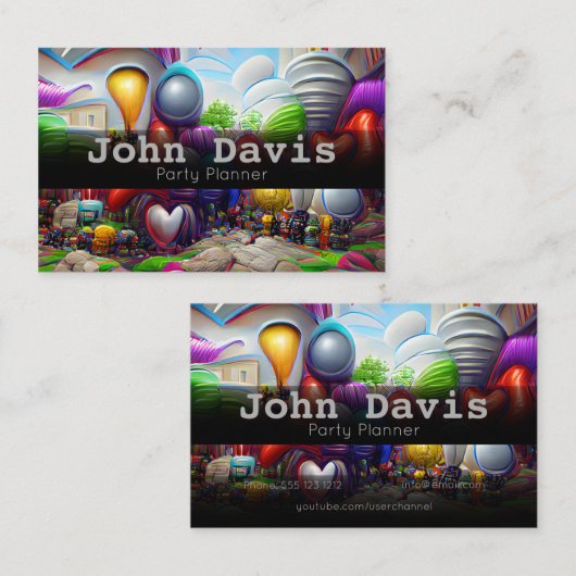 Party-Planer-Visitenkarte Visitenkarte (Vorne/Hinten)