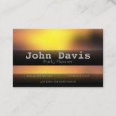 Party-Planer-Visitenkarte Visitenkarte (Rückseite)