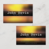 Party-Planer-Visitenkarte Visitenkarte (Vorne/Hinten)