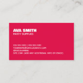 Party Planner Ballon Visitenkarte (Rückseite)