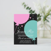 Party Planner Birthday Planung Ballon Confetti Postkarte (Stehend Vorderseite)