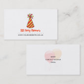 Party Planner Business Card (rot & gelb) Visitenkarte (Vorne/Hinten)