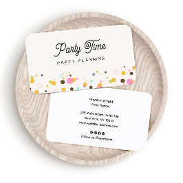 Party Planner Niedlich Confetti Visitenkarte