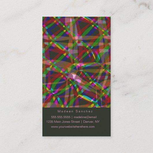 Party Planner Streamers QR Code Visitenkarte (Rückseite)