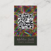 Party Planner Streamers QR Code Visitenkarte (Vorderseite)