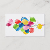 Party Planners Spaß farbenfrohe Balloons nach Maß Visitenkarte (Rückseite)