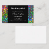 Party Planning Services Glitzy Visitenkarte (Vorne/Hinten)