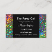 Party Planning Services Glitzy Visitenkarte (Vorderseite)