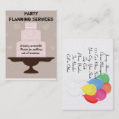 Party-Planung Visitenkarte (Vorne/Hinten)