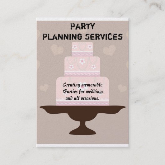 Party-Planung Visitenkarte (Vorderseite)