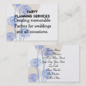 Party-Planung Visitenkarte (Vorne/Hinten)