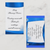 Party-Planung Visitenkarte (Vorne/Hinten)