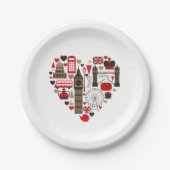 Party Plate Liebe London Pappteller (Vorderseite)