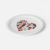Party Plate Liebe London Pappteller (Schrägansicht)