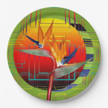 Party Plate Tropical Garden Bird of Paradise Pflan