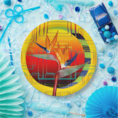 Party Plate Tropical Garden Bird of Paradise Pflan Pappteller (Party)