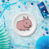Party plate with Pink Rabbit design Pappteller (Party)