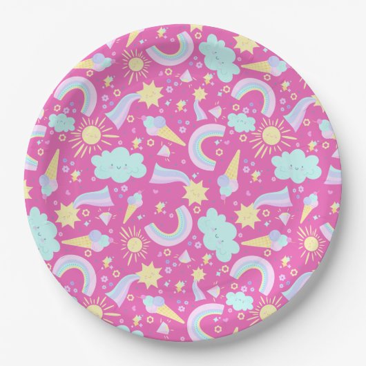 Party Plates to a magical birthday party. Pappteller (Vorderseite)