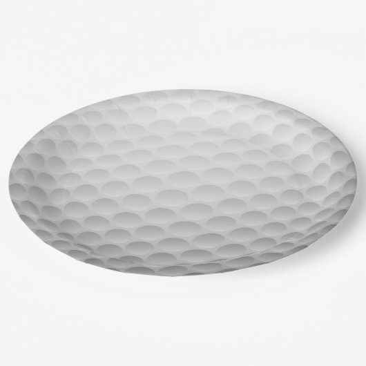 Party-Platine für Golf Ball-Design Pappteller (Schrägansicht)