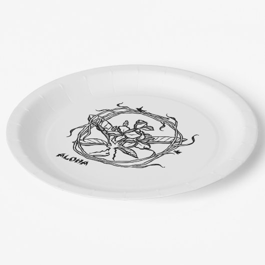 Party-Plättchen Pappteller (Schrägansicht)